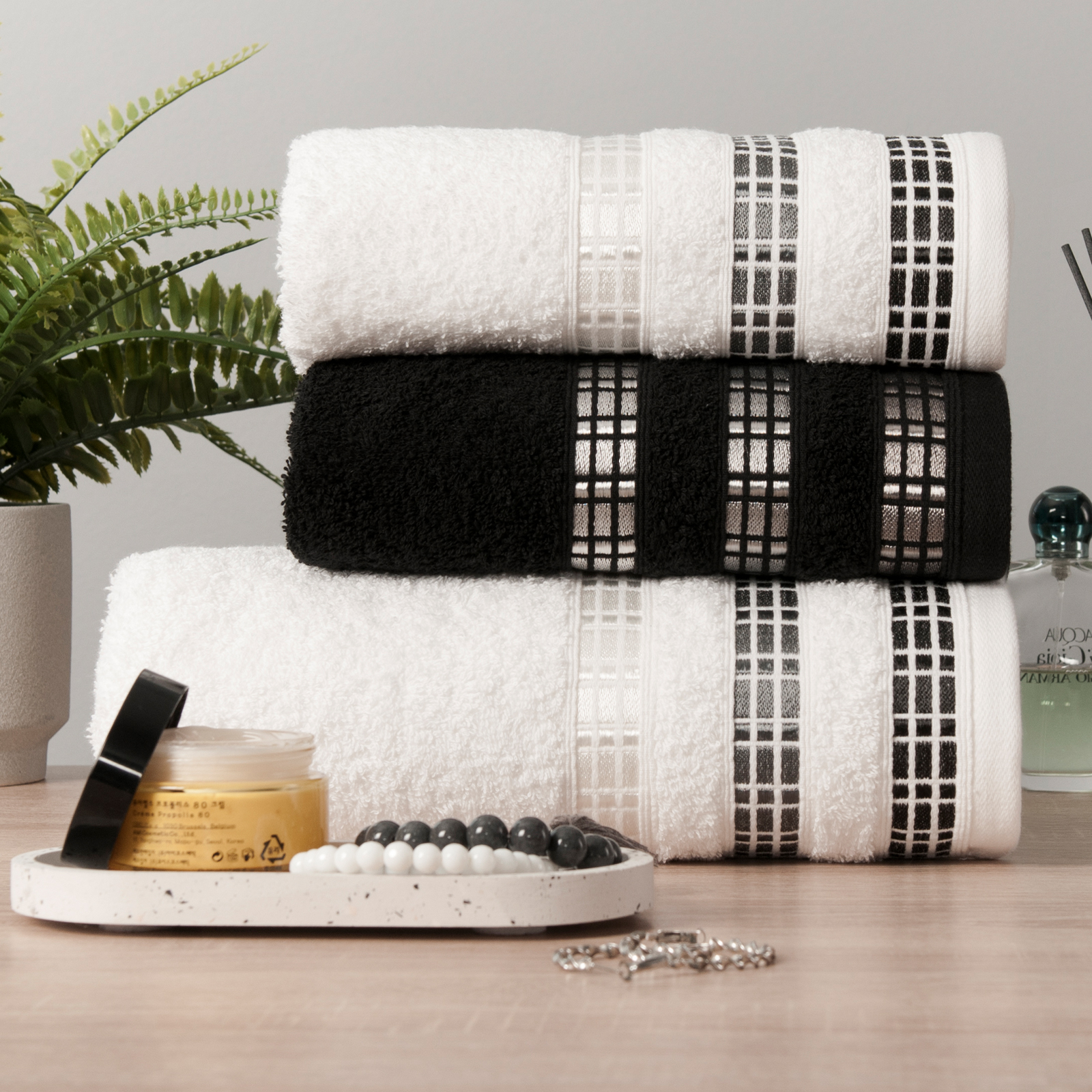 LUXURY Ręcznik, 70x140, kolor 102 biały 