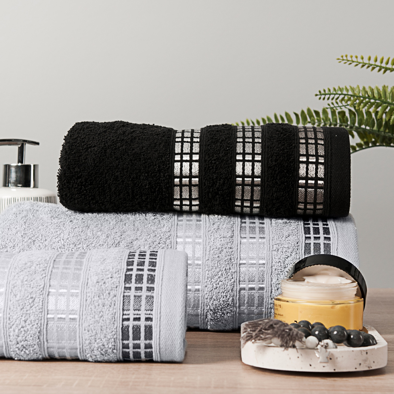 LUXURY Ręcznik, 50x90cm, kolor 539 szary 